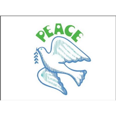 Peace Dove Rectangle Metal Photo Magnet (2"x3")